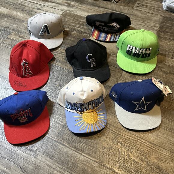 Lot of 9 Vintage SnapBack Hats Sports Specialties American Needle Athletic Mixed - Picture 2 of 10